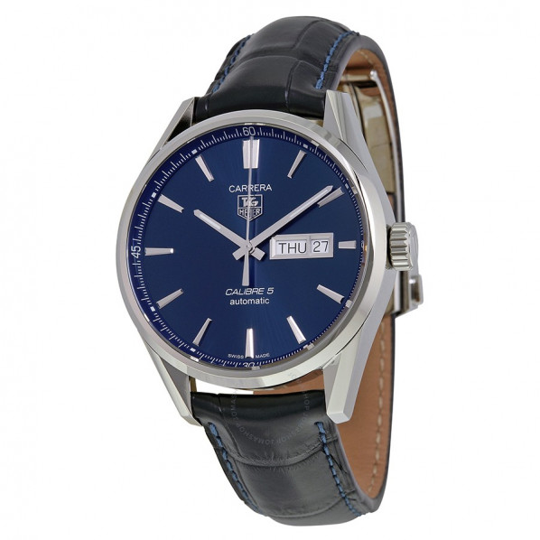 TagHeuer Carrera bleu 41 mm automatique calibre 5 jour/date bracelet  alligator à Bordeaux
