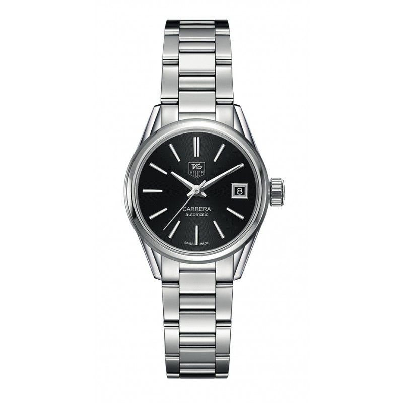 TAGHEUER Carrera femme automatique acier cadran noir