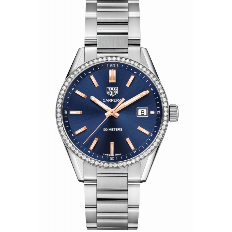 TagHeuer Carrera femme quartz 39 mm 72 diamants