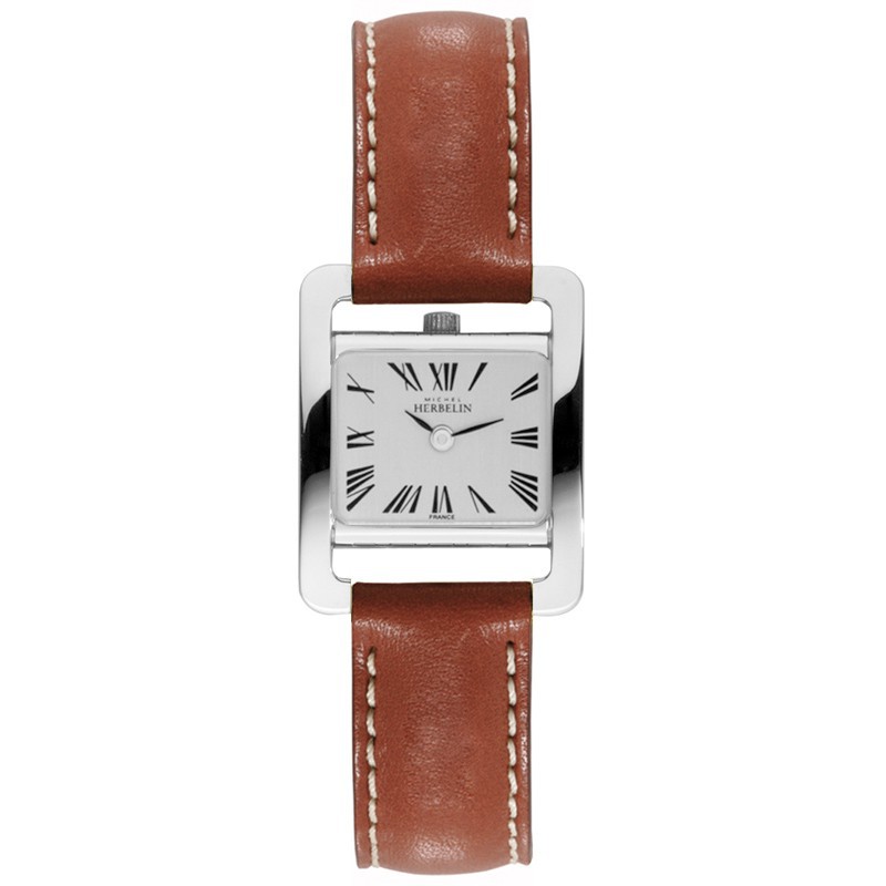 Montre Femme Viviani - Cadre Carré Acier Inoxydable, Bracelet Maillon, Mouvement Quartz (nécessite Pile)